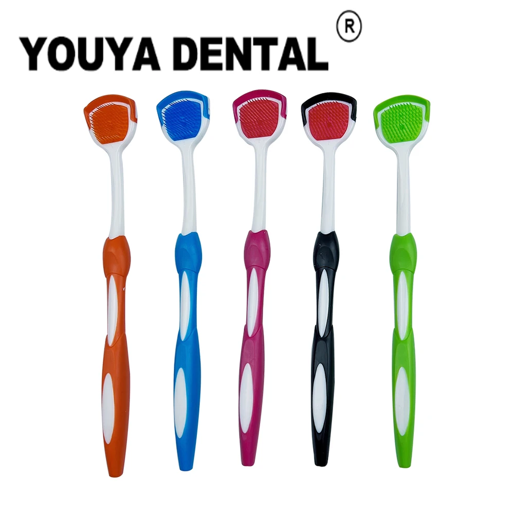 Soft Silicone Tongue Brush Tongue Coating Brush Oral Health Cleaning Brush Hygiene Care Toothbrush Mouth Fresh Breath Scraping