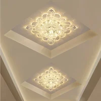 Square Ceiling Lights Acrylic Lampshade Surface Flush Mounted Indoor Ceiling Lamp Led 3w Bulb Included