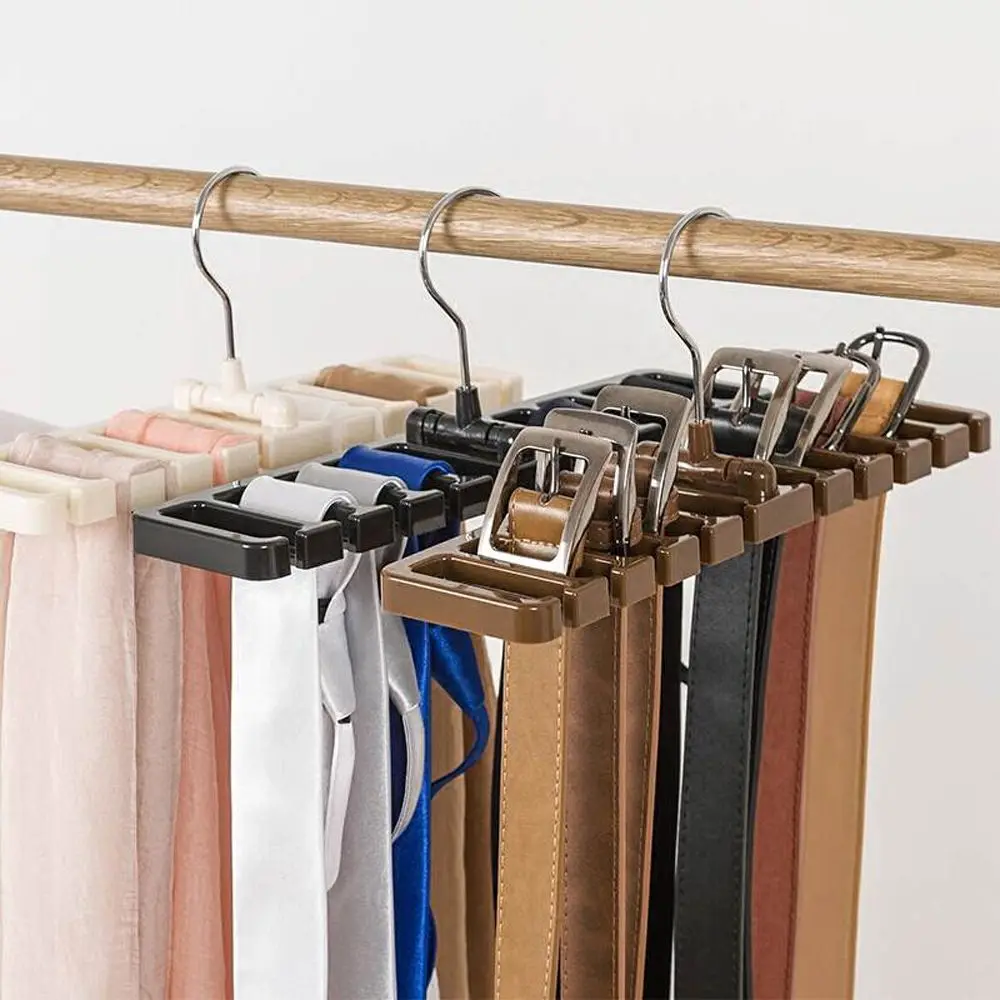 

10 Grids Tie Belt Rack Hanger Wardrobe Tie Shelf Silk Scarf Storage Hanger Finishing Tie Wardrobe Closet Organization