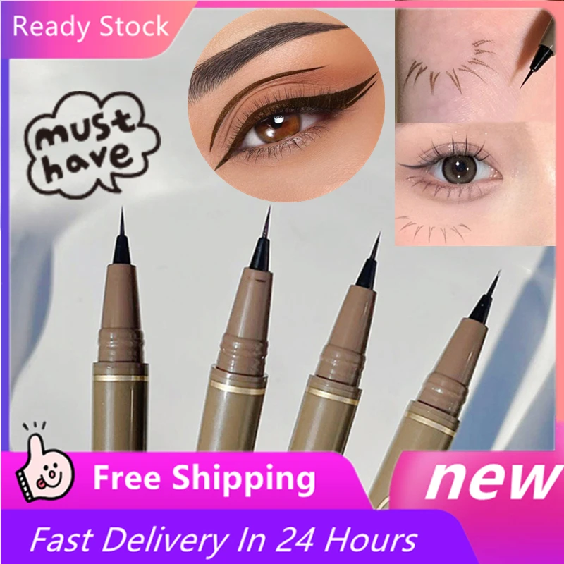 New 4 Colors Waterproof Liquid Eyebrow Easy To Color Sweat-p