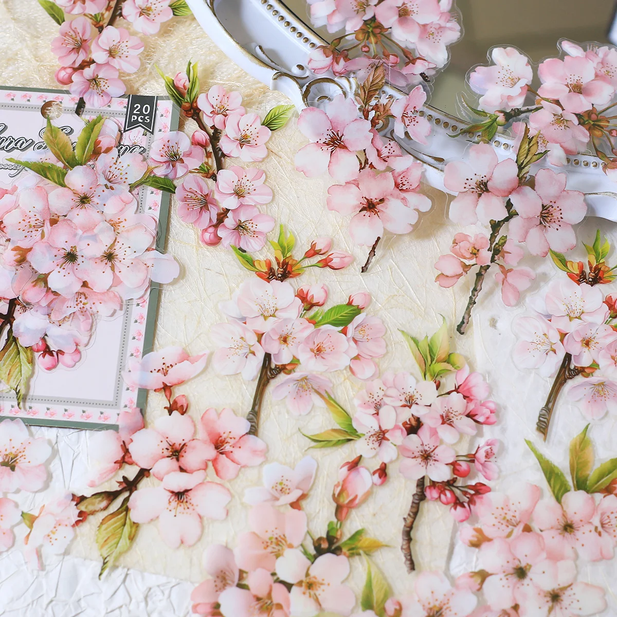 

Прозрачные цветочные наклейки для скрапбукинга