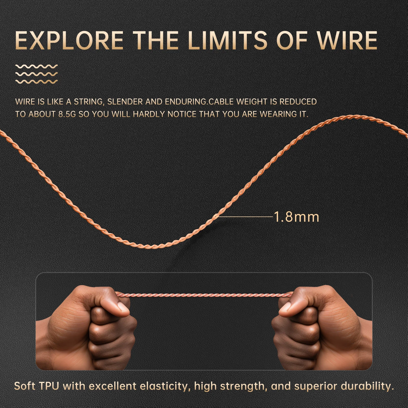 Фото Запасной кабель для наушников OKCSC с разъемом 4.4 мм для QDC TF10 Fitear Weston W40 MMCX IE400 IPX T2 JH24 IE300 ER4PA2DC ER4SR IE8 IE40 №3