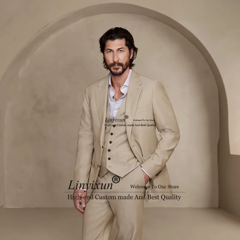 

Красивые свадебные костюмы для мужчин, смокинг для жениха, комплекты из 3 предметов, мужские деловые блейзеры для выпускного вечера, приталенные элегантные костюмы для мужчин