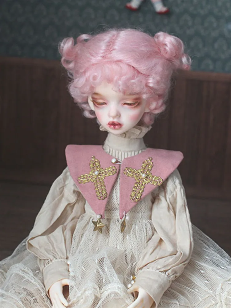 

BJD Wigs Mohair Short Curly Hair for 1/3 1/4 1/6 BJD SD MSD MDD YOSD Pink Gold Brown Wigs Doll Accessories Girls DIY Toys