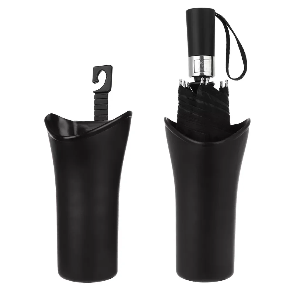 

Car Back Seat Umbrella Holder Waterproof Synthetic Leather Storage Bag Long Handle Folding Umbrella Auto Storage Tool