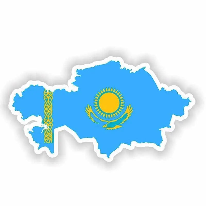 

1 шт. 15,9 см * 8,6 см аксессуары карта Казахстана наклейка с флагом шлем автомобильная наклейка