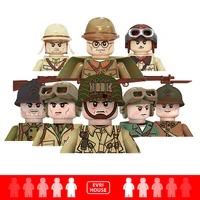 ww2 series action figures soldier us troops mini bricks soviet army doll assemble building blocks moc diy toys for children