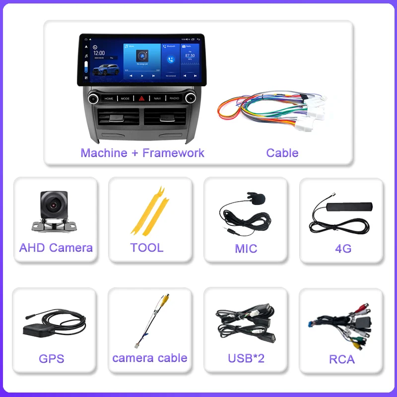 12 3-дюймовый для Toyota Corolla 2007-2013 Android 8-ядерный 8G + 128G автомобильный мультимедийный