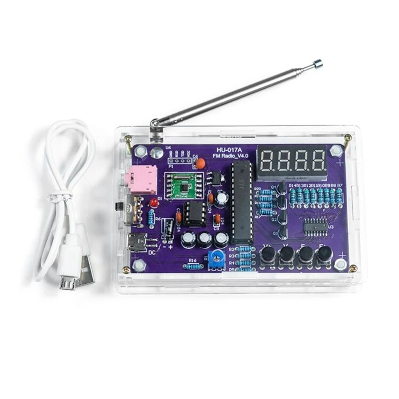 

652F FM Radio Soldering Kits, Soldering Project Kits, DIY Digital Radio Solder Kits Electronics Kits for Practicing Soldering