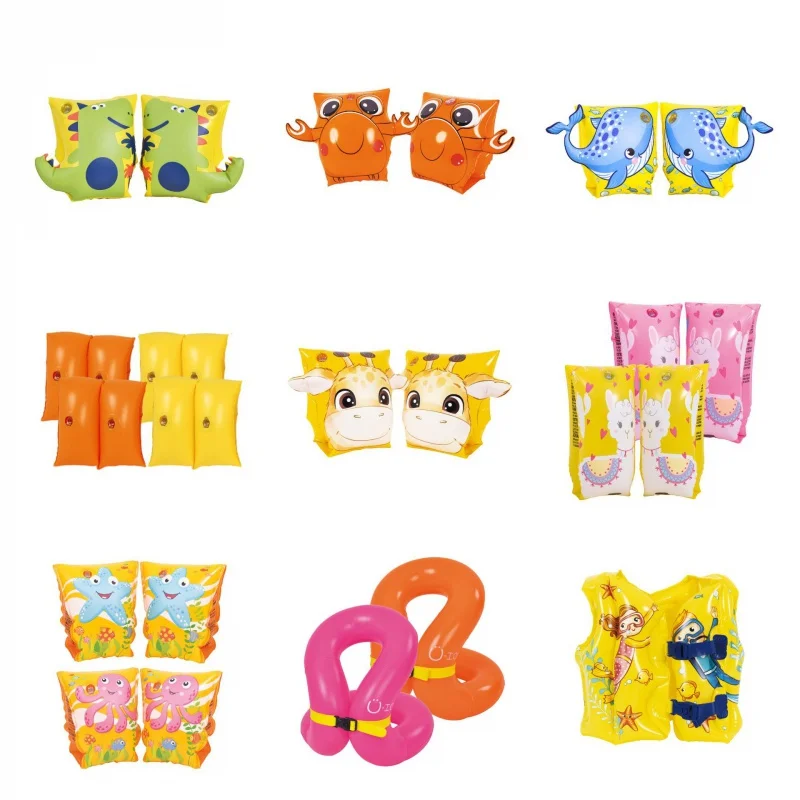 

Jilong Factory Direct Sales Swimming Water Play Long White Silk Sleeves Arm Floats Water Wing Animal Cartoon Arm Floats Swim Rin