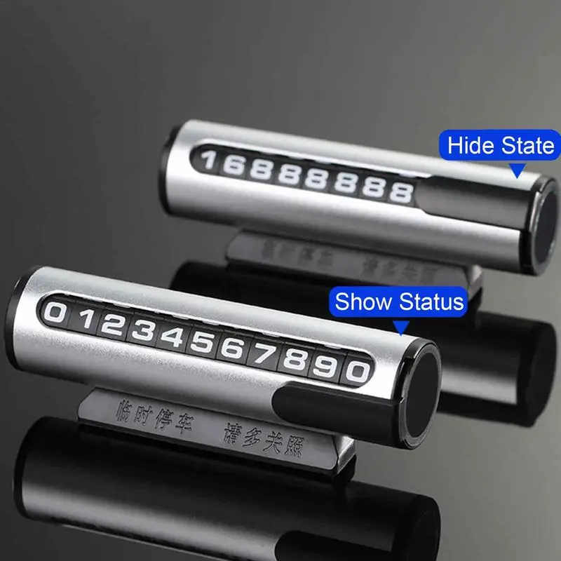 

Car Parking Card Number Plate Number Plate Car Parking Card Hideable Temporary Parking Stop Sign Stop Phone Number Card