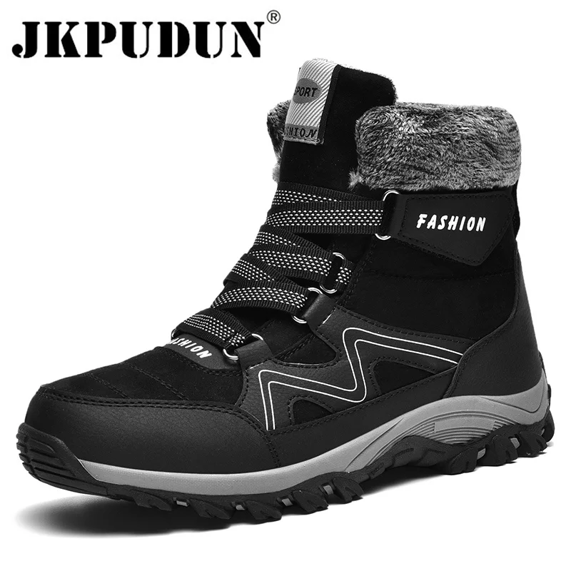 

Зимние мужские походные ботинки, водонепроницаемые уличные мужские зимние ботинки для пар, военные рабочие ботинки, кожаные кроссовки, теплые мужские ботильоны