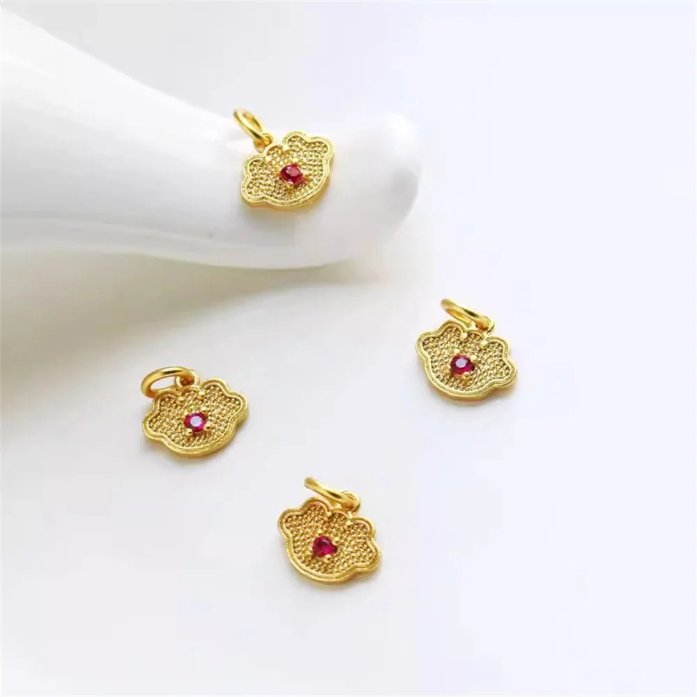 18K позолоченный инкрустированный цирконием Wishful кулон ожерелье Ссылка Пряжка