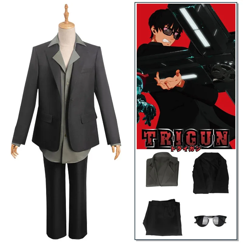 

TRIGUN STAMPEDE Nicholas D Wolfwood Cosplay Costume Fantasia Anime Halloween Carnival Party Disguise Suit for Adult Men Boy