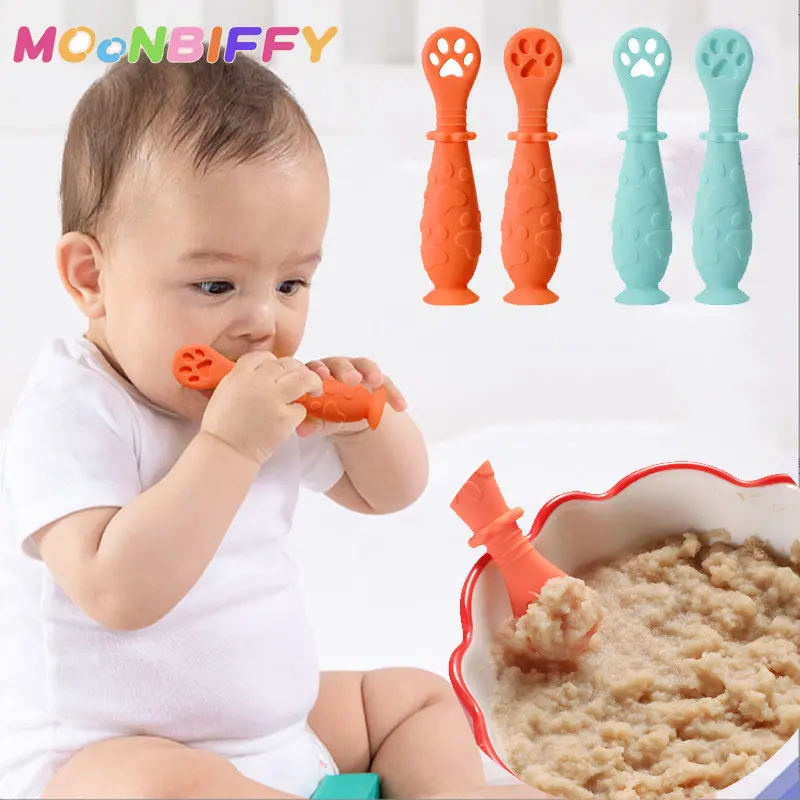 

2 шт./компл., Детский набор из ложки и прорезывателя