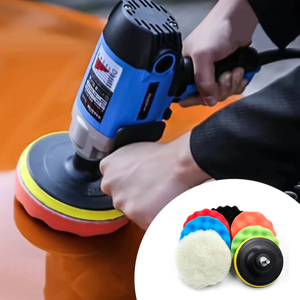 

8Pcs Buffing Polishing Pad Cars Waxing Sponge Disk Wool Wheel Paint Care Polisher for Auto Maintenance Supplies