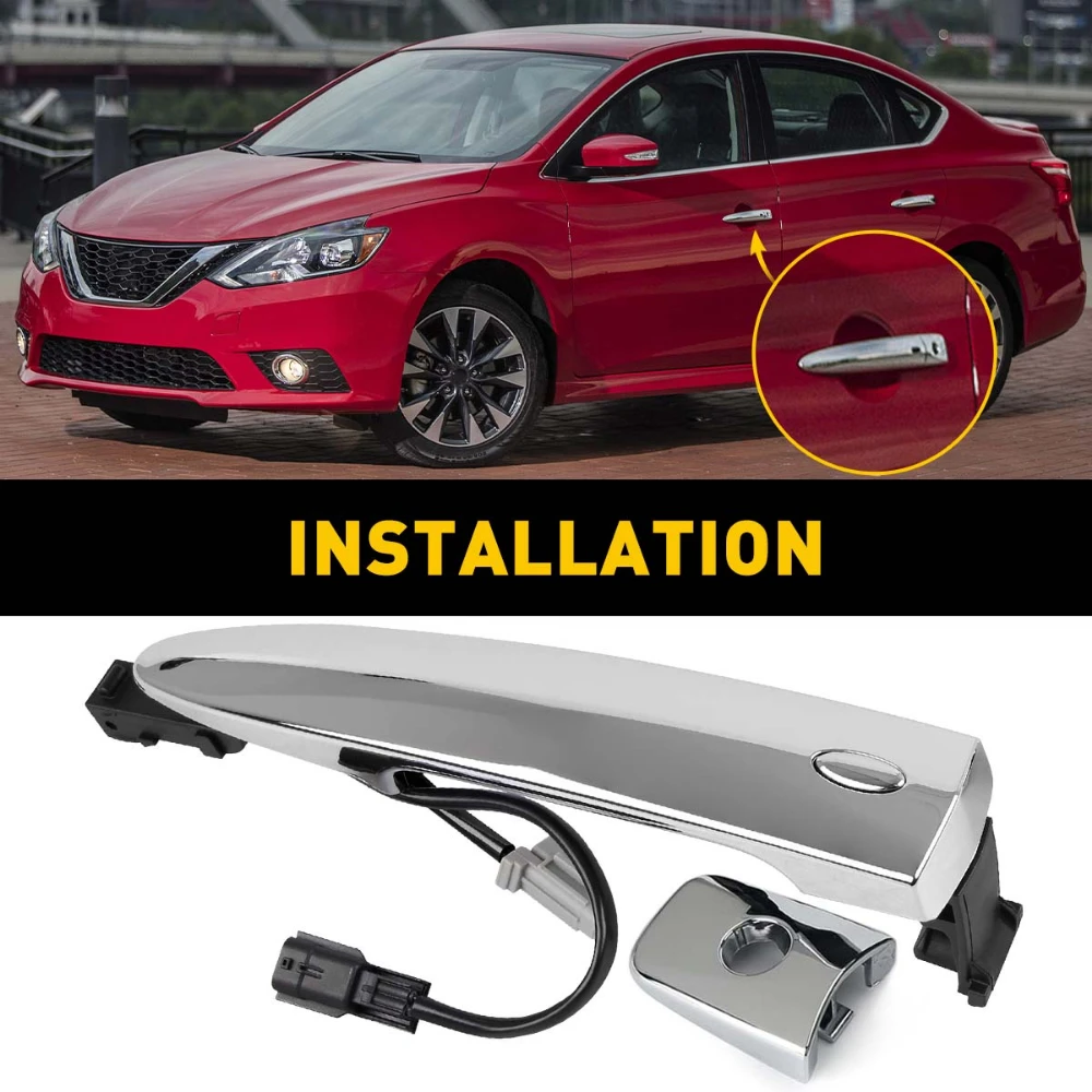 Фото 1 шт. для Nissan Sentra S SL SR SV 2017-2018 Nismo SR Turbo 2013-2018 гг., передняя ручка двери автомобиля с левой стороны водителя №1