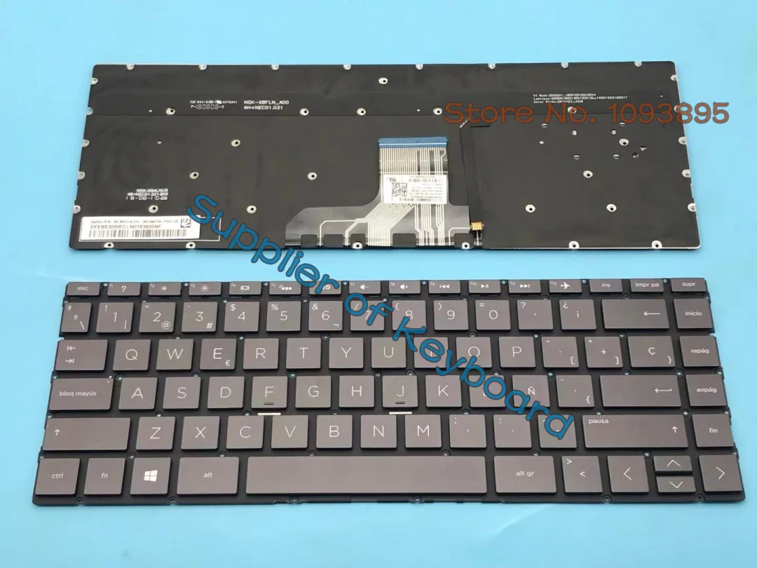 

NEW Spanish keyboard For HP Spectre x360 13-w001la 13-w002la 13-w003la Latin Spanish keyboard Backlit Brown