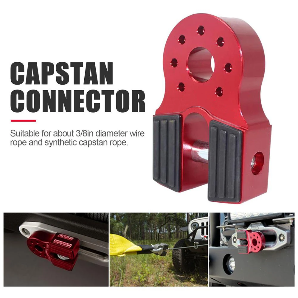 

Flat Shackle Mount Aluminum Alloy Rescue Trailer Hook Connector Winch Hook Rope Trailer Hook Connector Car Accessories