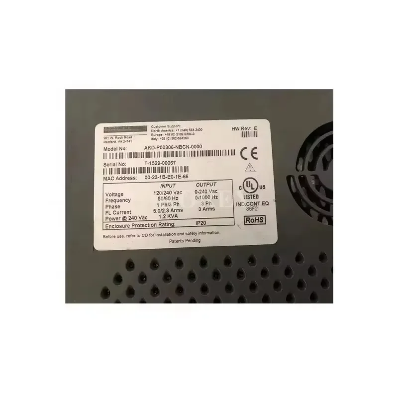 Фото Сервопривод Kollmorgen AKD-P0306-NBCN-0000 AKD-P00306-NBCC-E000 №3