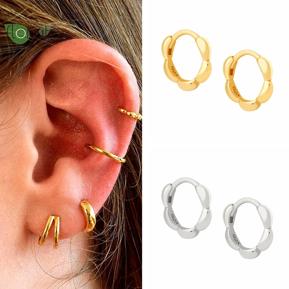 

925 Sterling Silver Needle Minimalist 9mm Gold Earrings Hoop Delicate Small Hoop Earrings for Women Party Luxury Jewelry Gift