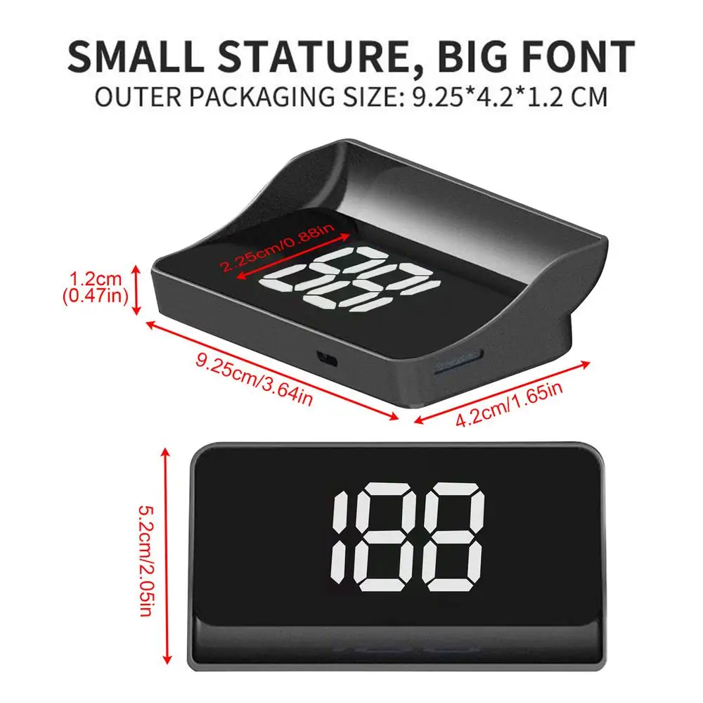 

Цифровой спидометр для лобового стекла автомобиля, проекция лобового стекла автомобиля, HD-дисплей, автоматический монитор скорости для седанов, внедорожников, грузовиков