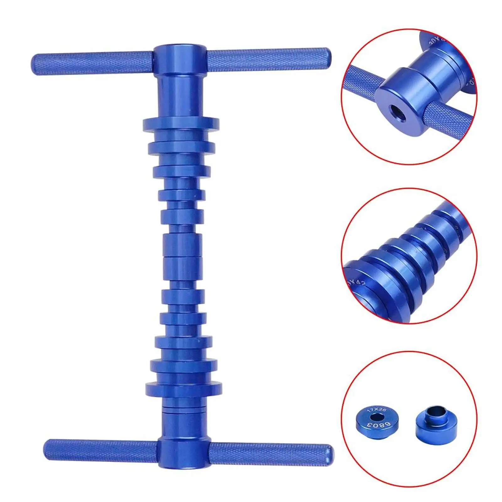 Набор для установки оси велосипеда синего цвета