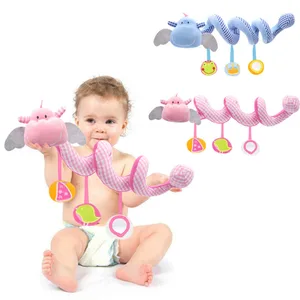 Infant Pink Plush Rattle Stroller Animal Appease Toys Gift For Newborn 0-12 Months Baby Hand Toys Cr in Pakistan