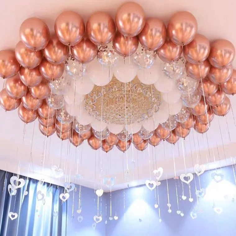 

Wedding Ceiling Balloon Set Decoration Men's Wedding Proposal Wedding Room Layout Wedding Supplies Women's Living Room Ceiling