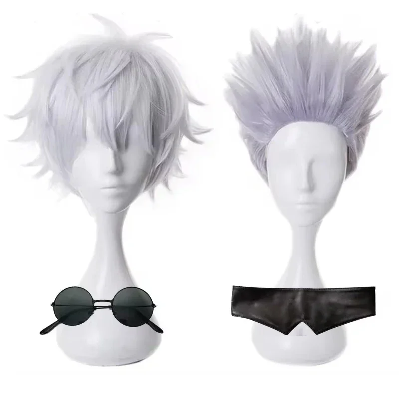 Парик для косплея из аниме годзё Сатору Короткие термостойкие искусственные