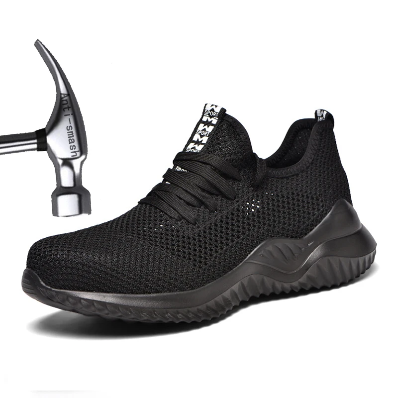 

Breathable Labor Insurance Shoes Summer Lightweight Mesh Shoes Steel Toe-proof Smash-proof Stab-proof Construction Site Safety