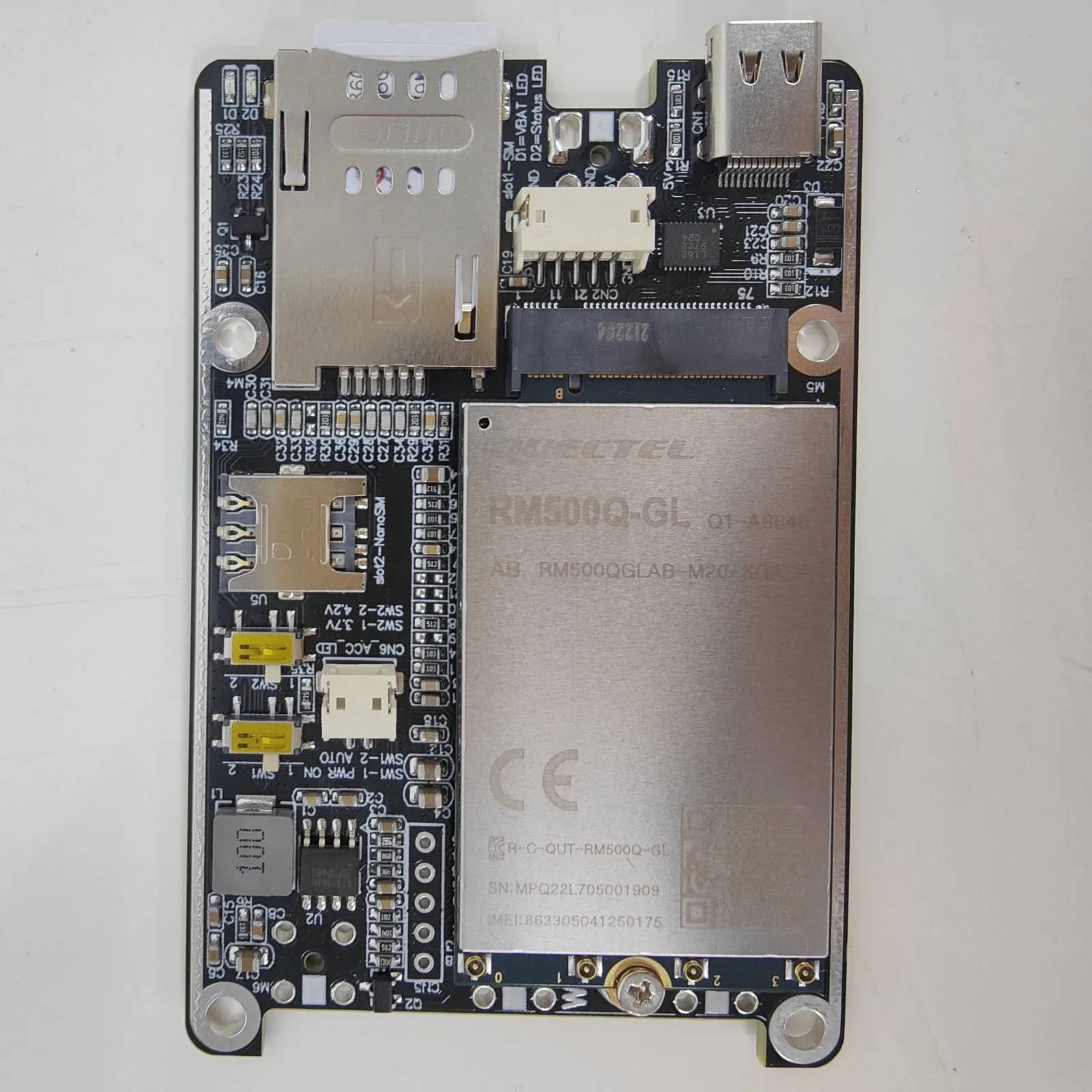 Модуль M.2 B-key WWAN LTE 3G 4G 5G, слот для карты к USB 3.1 Type-C Gen2x1, плата адаптера, совместимая с 223030423052 (art.: 3920ccfb318cf) - 3920ccfb318cf