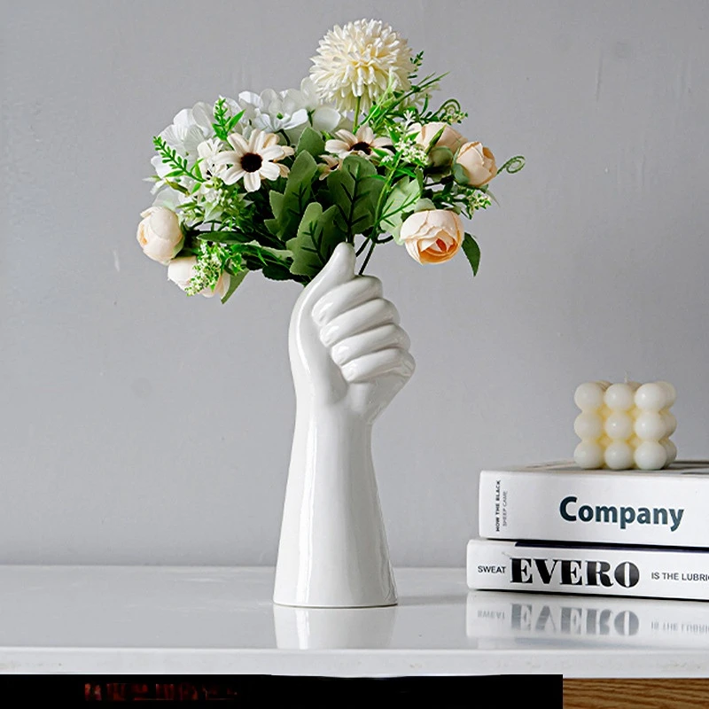 

Nordic Creativity Vase Simplicity Ceramics Art Dry Vase Living Room Flower Arrangement Fake Vase Personality Vase Ornaments