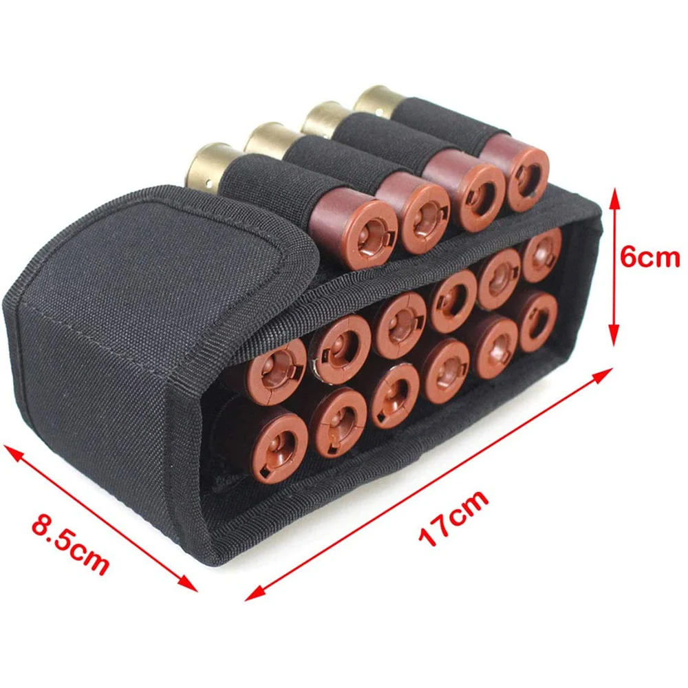 Фото Тактический подсумок Molle для 16 патронов калибра 12/20G, складная сумка-бандолиер для перезарядки дробовиков №2