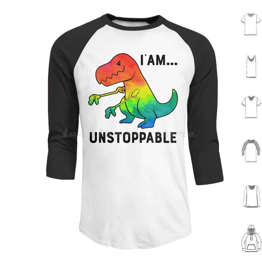 

I Am Unstoppable T-Rex Dinosaur Hoodies Long Sleeve Funny T Rex Cute T Rex Dino Dinosaur I Am Unstoppable Trex T Rex