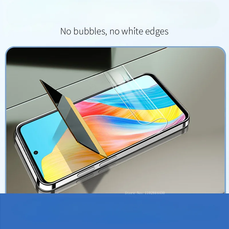 Фото Гибкая Гидрогелевая пленка с полным покрытием для OPPO A78 A38 A58 A18 A98 A60 A59 A79 A77 A57 4G, защитная пленка для экрана, 2-4 шт. №4