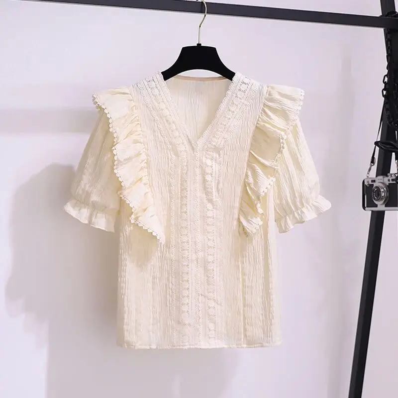 Женский Повседневный комплект из двух предметов пуловер с коротким рукавом и