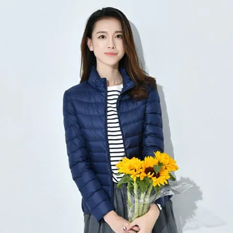 MRMT 2024 Brand New Women's Down Jacket Short Light Thick Warm Slim Korean White Fashion Coat young beautiful woman Hooded