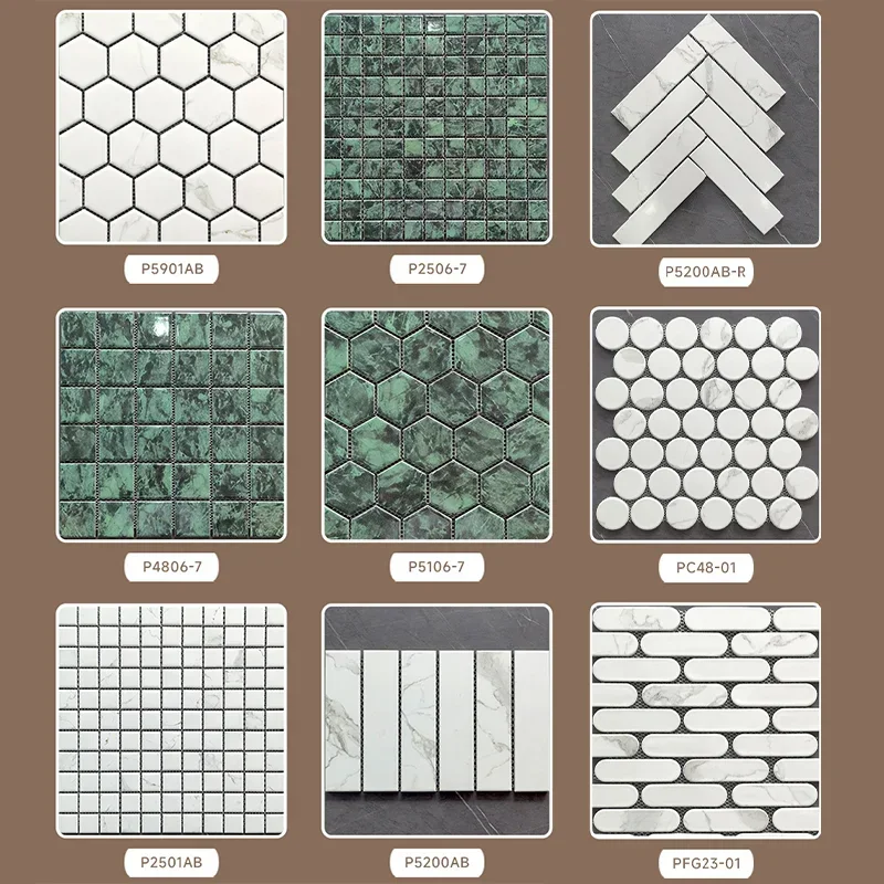 Керамическая мозаичная плитка в европейском стиле фарфоровое украшение для фона