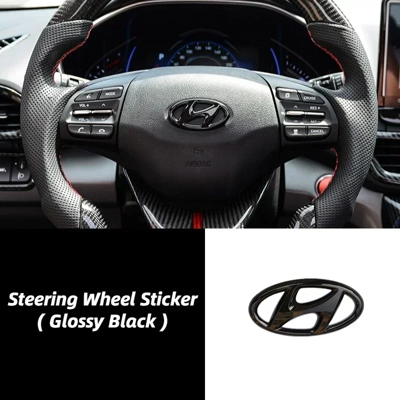 Фото Для Hyundai ABS автомобильный руль логотип эмблема наклейка наклейки Mistra Lafesta Elantra Accent IX35 I20 I30 Sonata Veloster Tucson №5