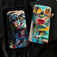 graffiti handsome girl phone case for samsung galaxy a01 a02 a10 a10s a20 a22 a31 4g 5g coque soft silicone cover black funda