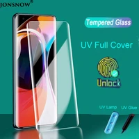 for xiaomi mi 10 pro ultra note 10 lite pro 5g uv full cover tempered glass curved screen protector glass explosion proof film