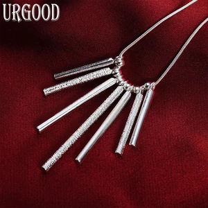 925 Sterling Silver 20 Inch Snake Chain Charm Pendant Necklace For Women Party Engagement Wedding Fashion Jewelry