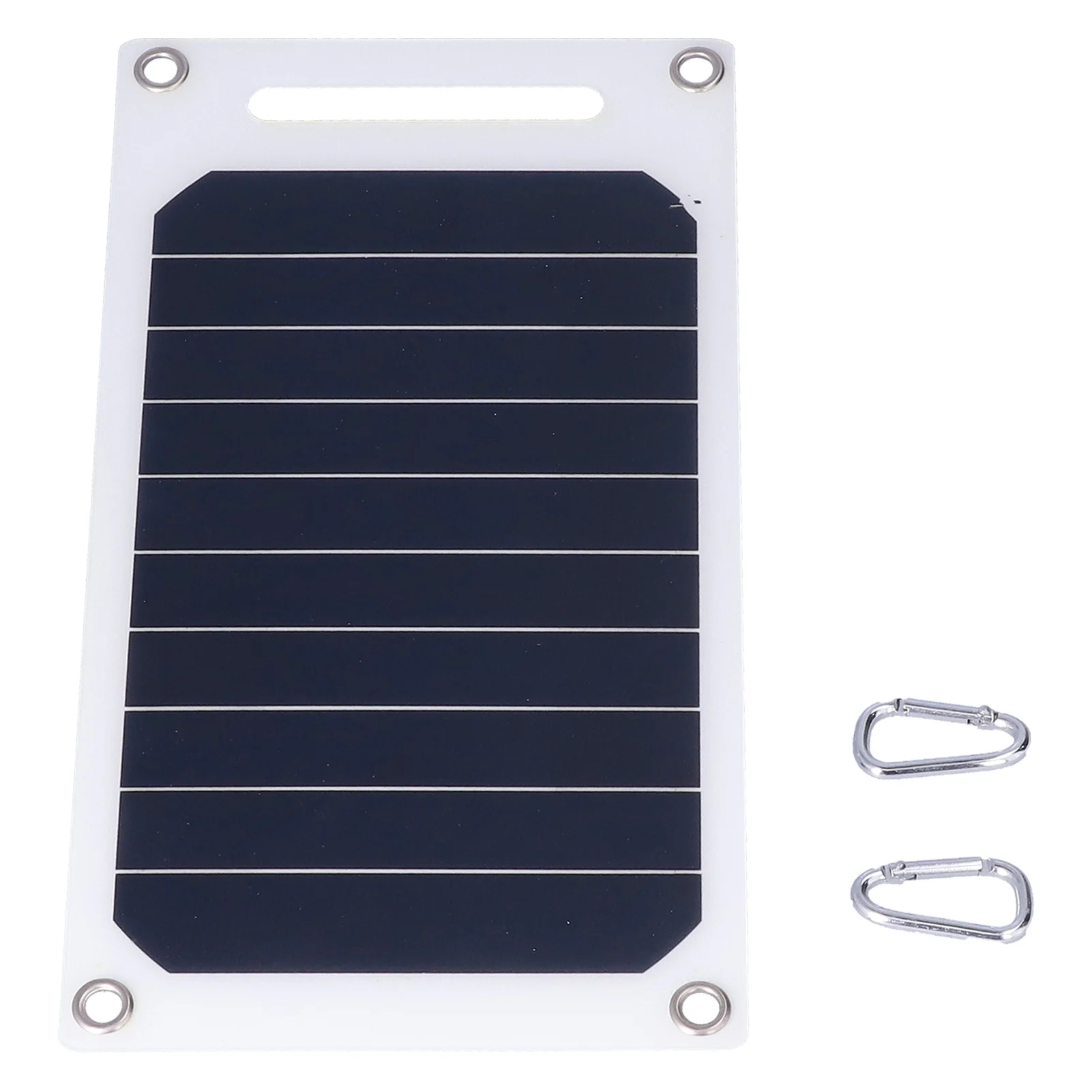 

10W 5V Solar Panel Charger with Buckles Semi Flexible Portable Monocrystalline Solar Charging Tool
