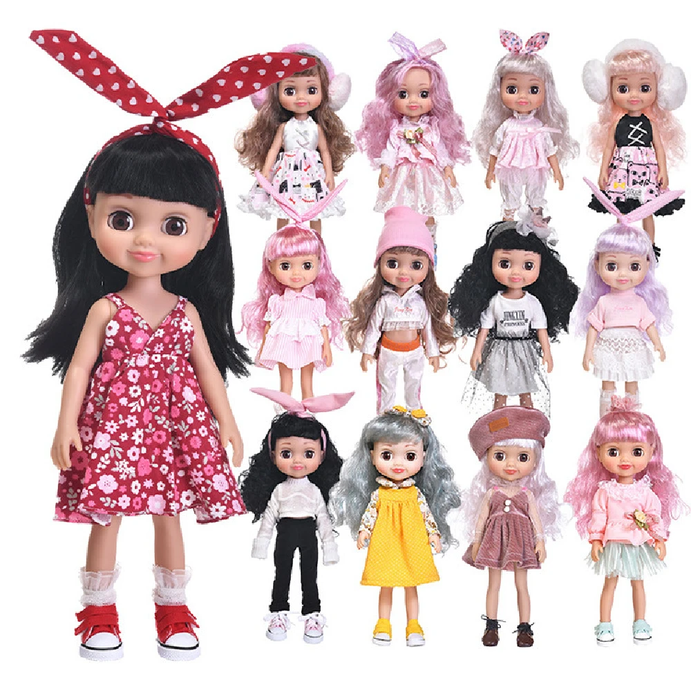 

2022 40CM Fashion Doll For Girl Toy Doll Movable Joint Baby 3D Big Eyes Beautiful DIY Toy Doll With Clothes Dress Up Anime Doll