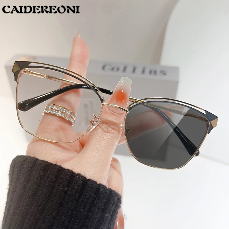 Фото Очки для чтения CAIDERONI Fashion Design, женские, с оптической оправой, на заказ, с диоптриями, антибликовые, для компьютера, модель 6012 №4