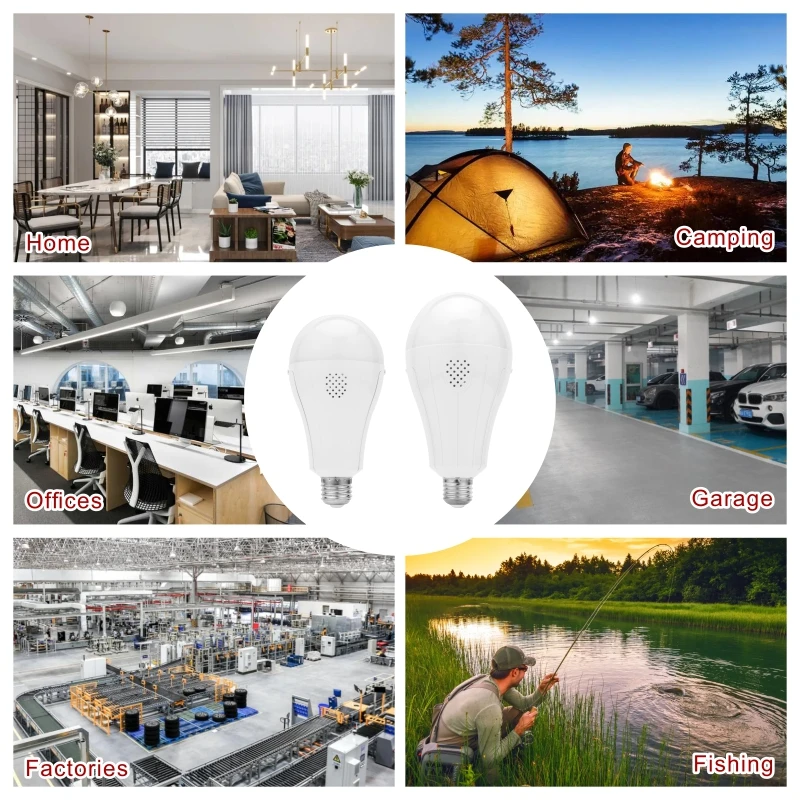 LED Emergency Light Bulb 12w 15w 18w 22w 2400mAh 85-265V Rechargeable Bulb for Home Power Failure Camping Tent Porch Garden Lamp images - 6