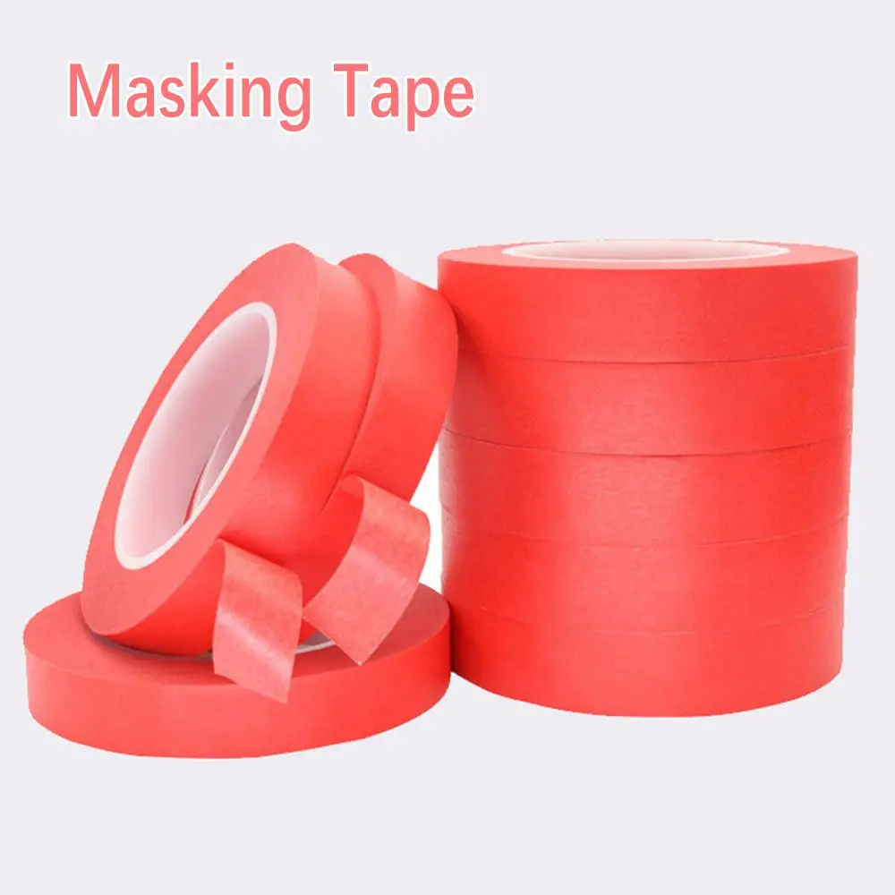 

Red Non-residue Baking Paint Spray Paint High-viscosity Masking Tape PET Tape Heat Resistant