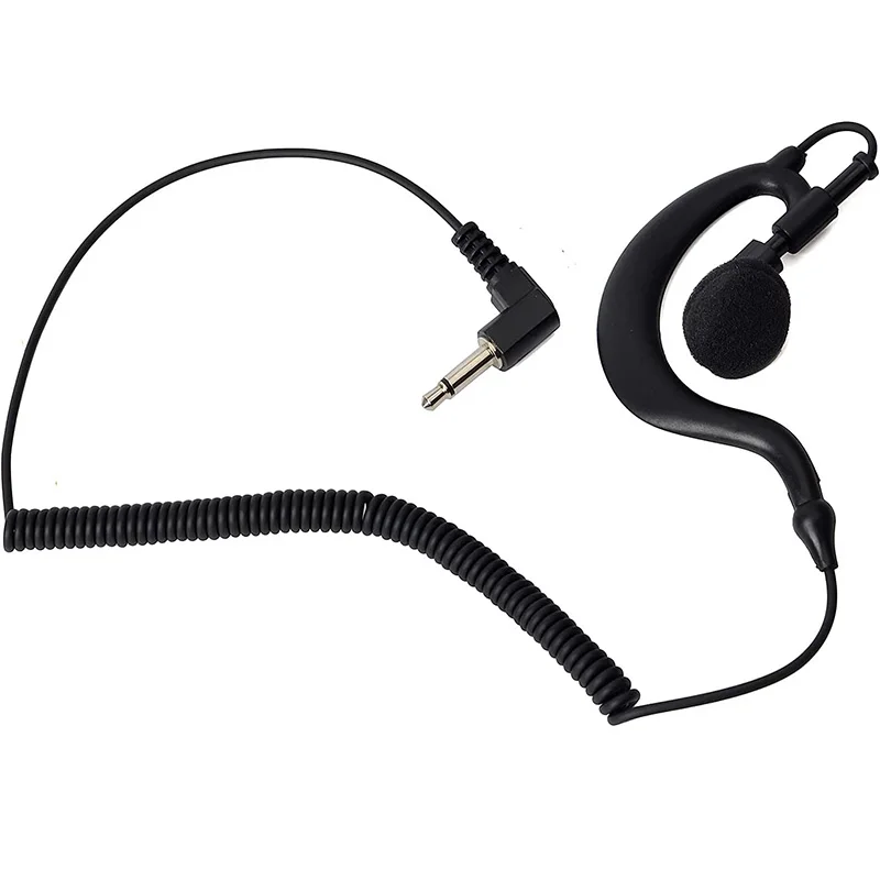 G Shape Soft Ear Hook Earpiece Headset 3.5mm Earpiece/Headset Receiver/Listen Only Earpiece for 2-Way Motorola Radio Transceiver