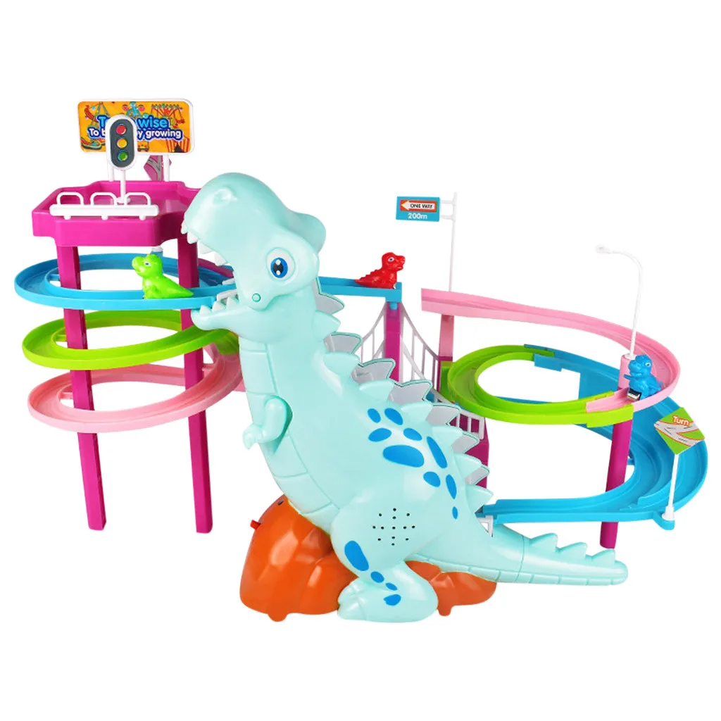 

Christmas Gifts Birthday Gift Puzzle Musical Dinosaur Race Toy LED Adventure Toy Education